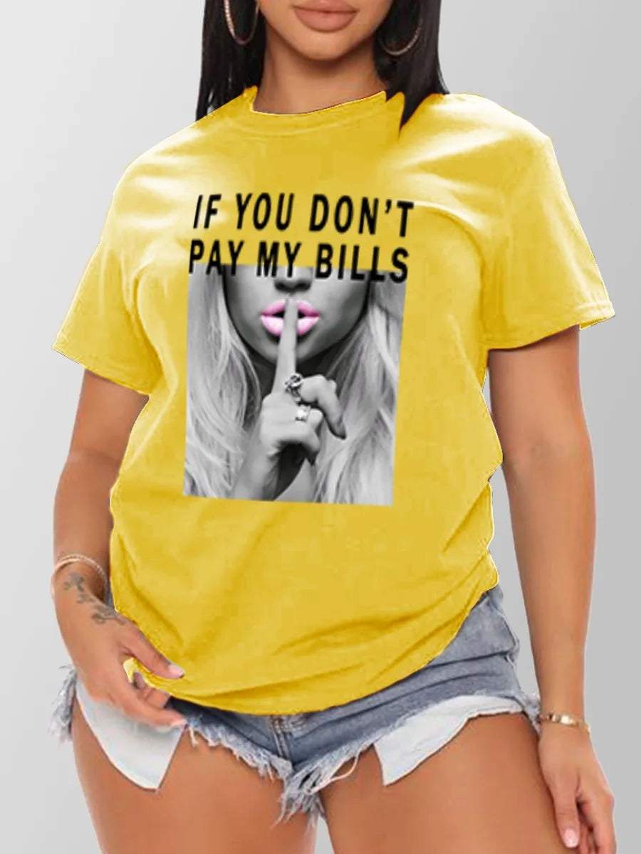 Women's T-shirt   Fashion Street Short Sleeve Tops Loose Oversized  Shirt Tshirts Creativity Streettshirt Individual Casual Clot