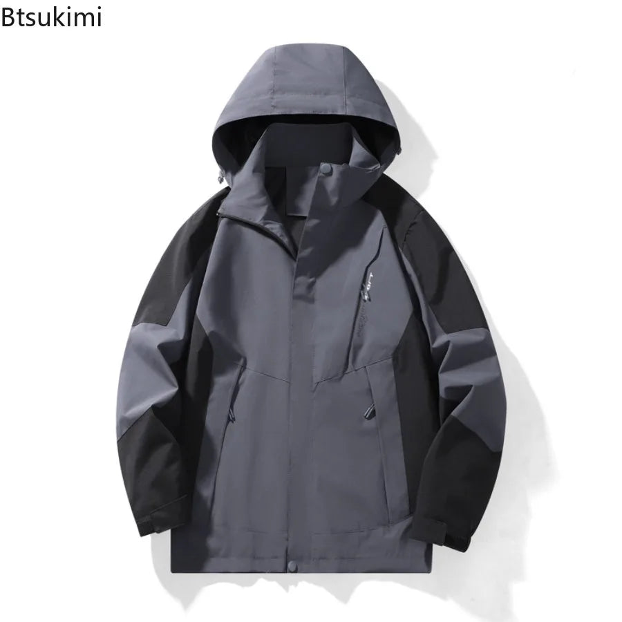 Btsukimi High Quality Men Jackets Spring Autumn Men's Fashion Waterproof Windbreak Coats Outdoor Hiking Camping Jackets for Couple Coats
