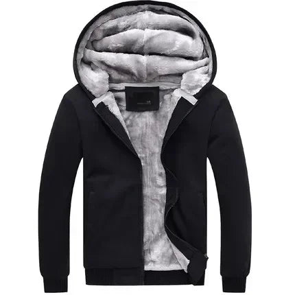 Btsukimi Fashion Men's Jackets Winter Hooded Coats Male Warm Sweatshirts Fleece Hoodie Slim Student Hoodies Outerwear 2026 Men's Clothing