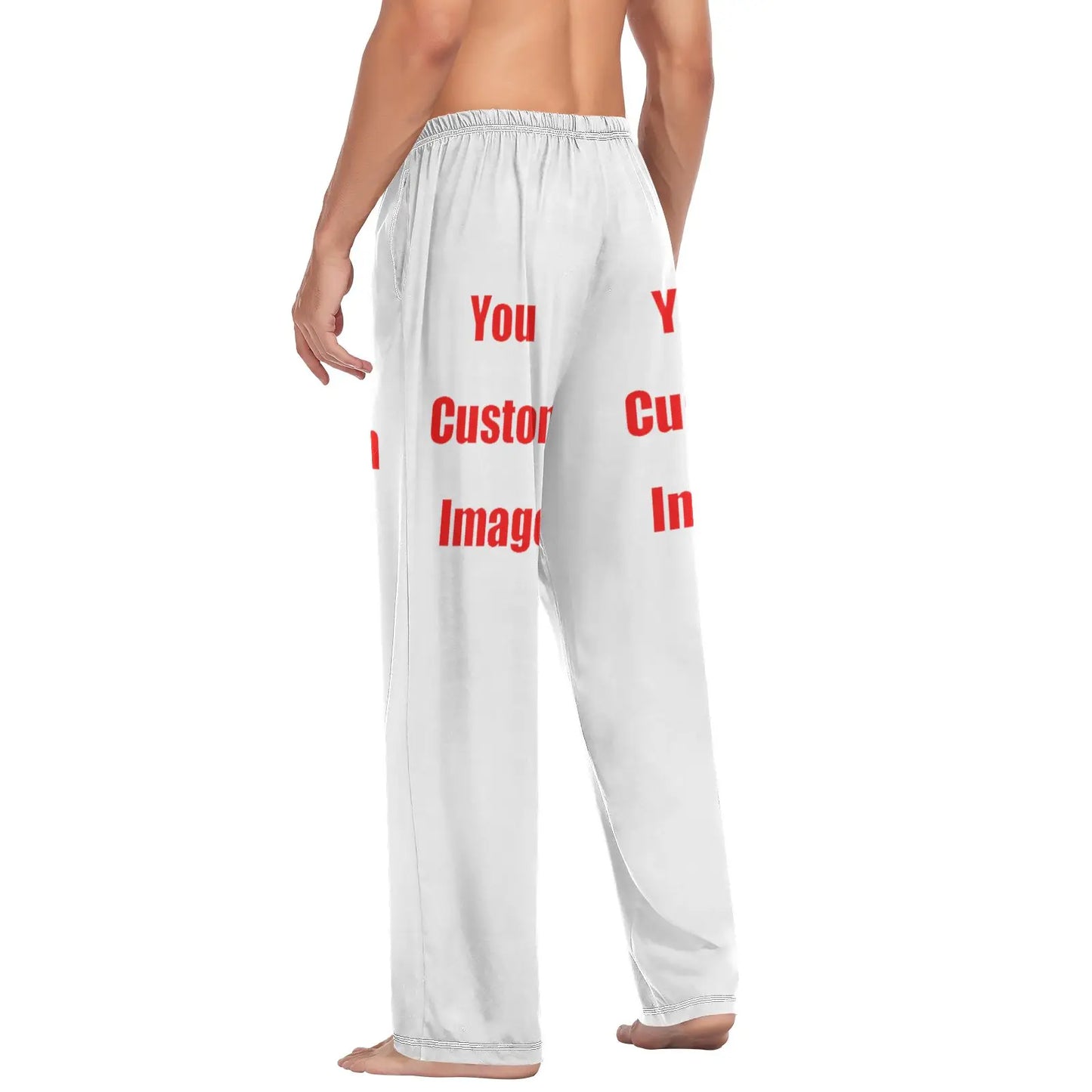 Loose Men's Pajama Pants Man Custom Image Design Home Sleepwear Spring Autumn Trousers For Men Pijama Elastic Long Pants pyjama