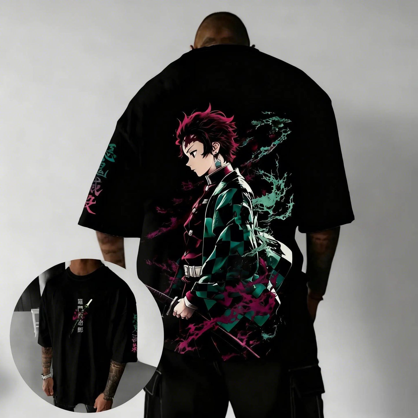 Demon Slayer Blade Charcoal Jiro Manga Enthusiast Men's Printed Casual Sports Outdoor Daily T-shirt