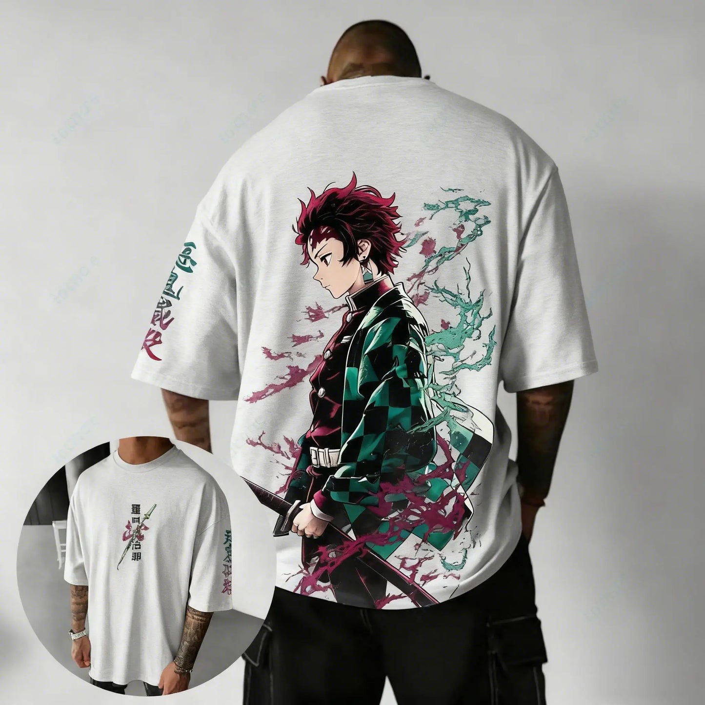 Demon Slayer Blade Charcoal Jiro Manga Enthusiast Men's Printed Casual Sports Outdoor Daily T-shirt