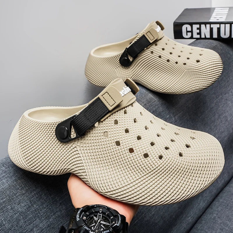 Summer Men's Sandals Outdoor Fashion Slippers Breathable Lightweight Beach Sandals Thick Sole Non-Slip Casual Garden Shoes