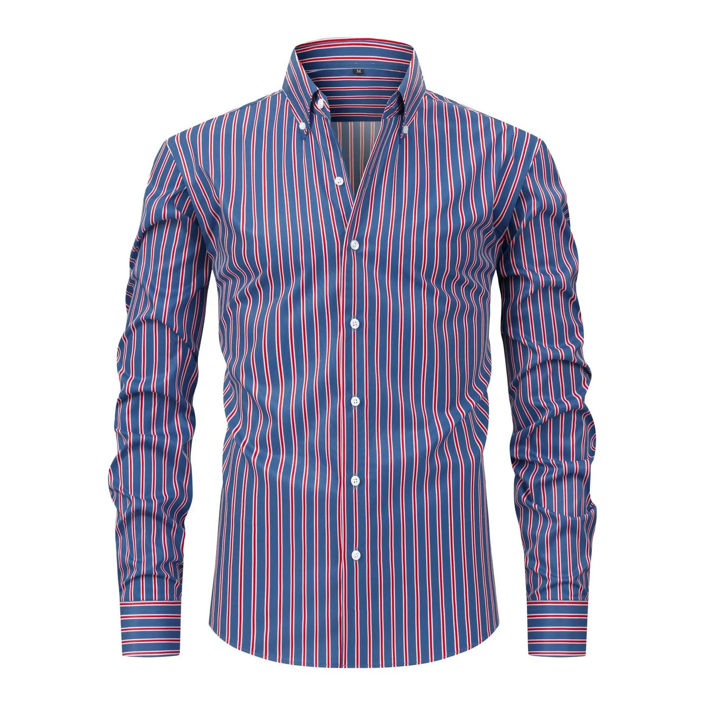 Long Sleeve Striped Business Office Formal Shirt High Quality Social Casual Slim Shirt