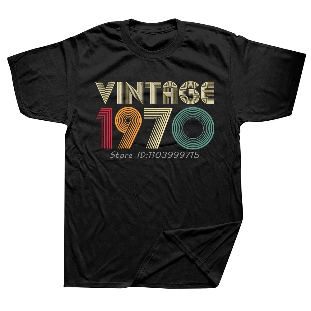 New Vintage Retro Classic 1970 54th Birthday Day Gift T-Shirt Sports Fan T Shirt Unisex Cotton Clothing Heavy Weight T-shirt
