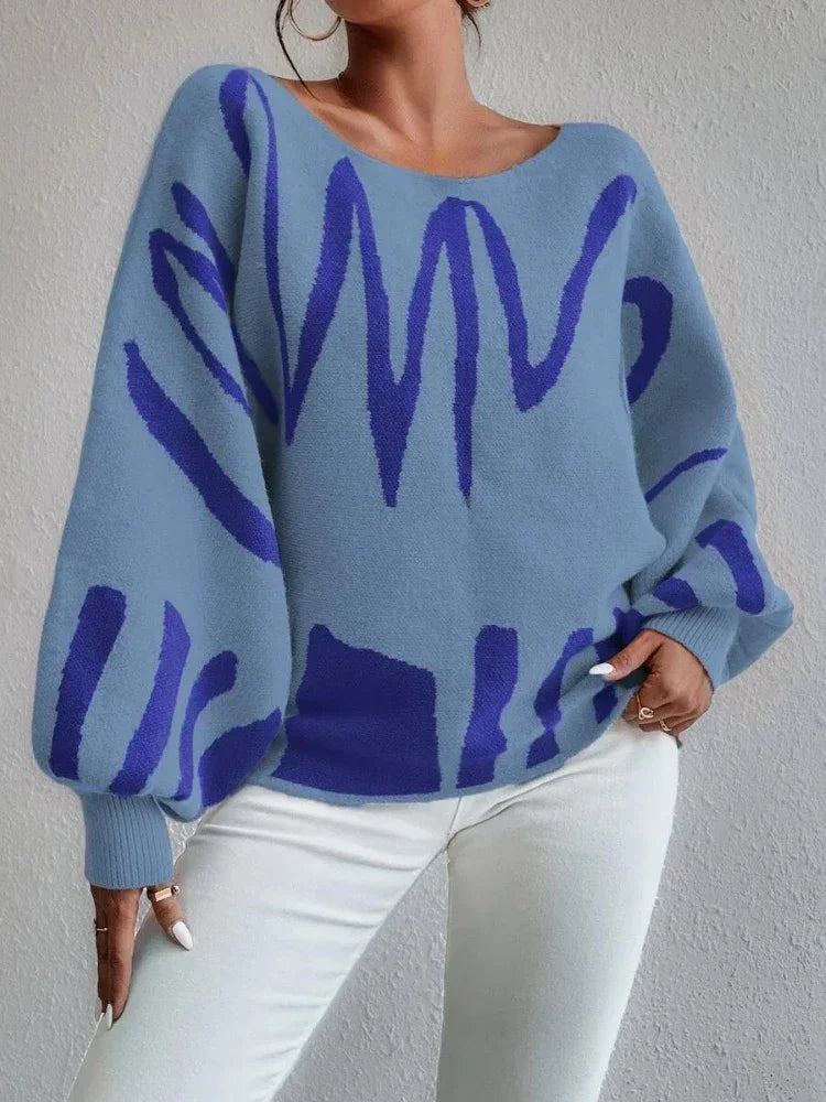 Fashion Women Sweaters 2025 New Autumn Winter Korean Fashion Pullovers Loose Sleeve Sleeve Top Vintage Knitwear Clothing