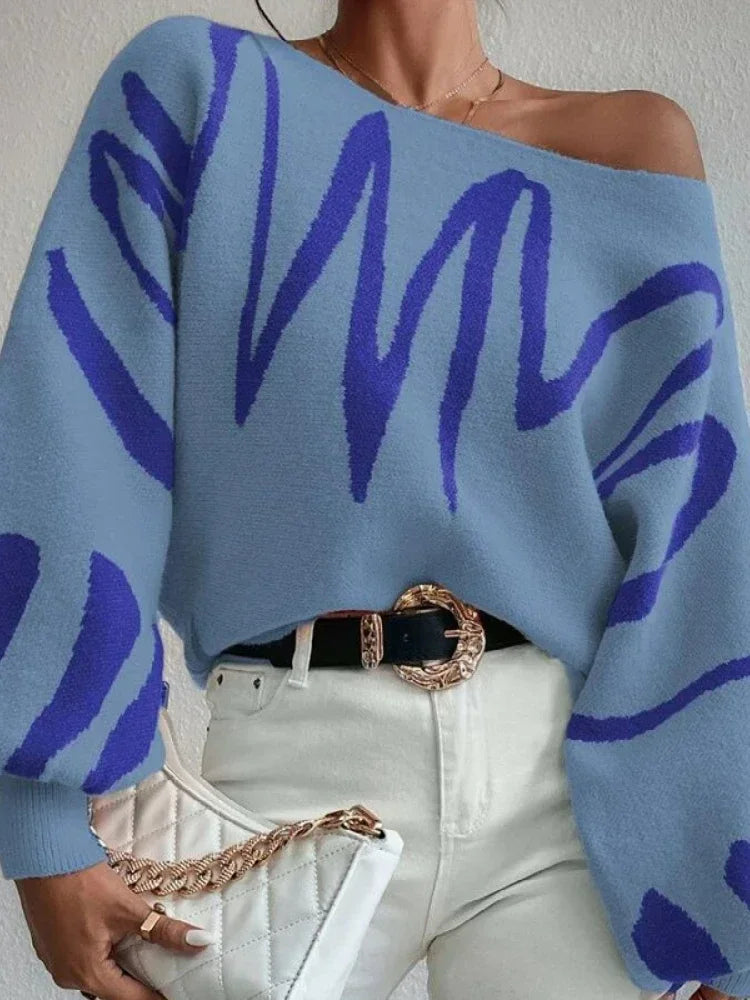 Fashion Women Sweaters 2025 New Autumn Winter Korean Fashion Pullovers Loose Sleeve Sleeve Top Vintage Knitwear Clothing