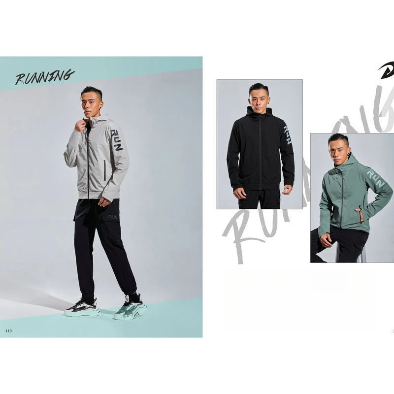 Men's Jackets Hoodie Outwear Workout Sports Jacket Fitness Running Windproof Coats Men Gym Sportswear Windbreaker Hooded Top