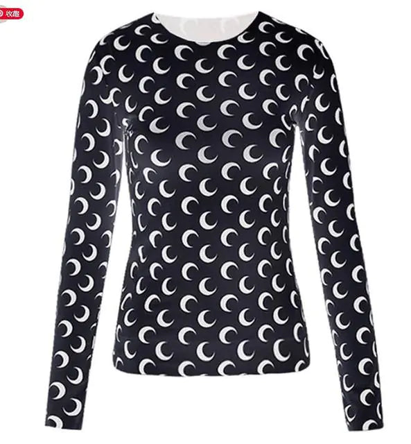 Long-Sleeved Marine Moon T-Shirt