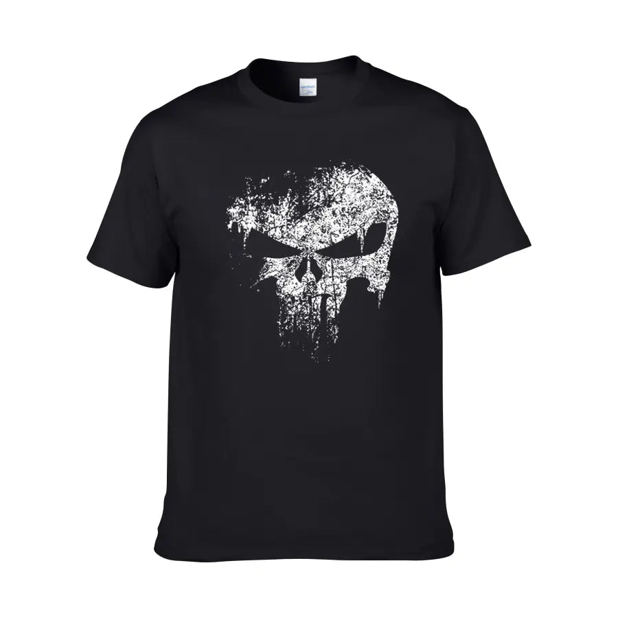 Punisher Skull Print Men's Short Sleeve T-Shirt