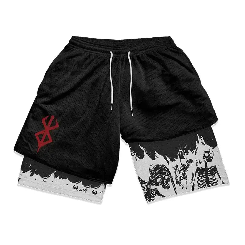 Berserk Anime 2 in 1 Gym Shorts