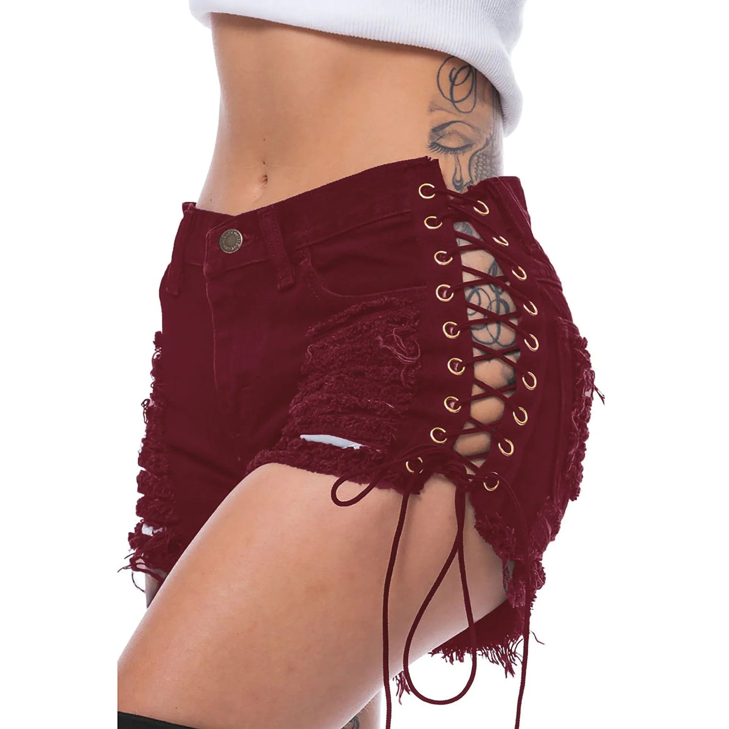 Torn & Laced Hot Pants