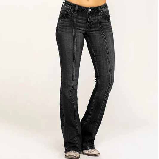 Slim Washed Jeans with Horn Detail