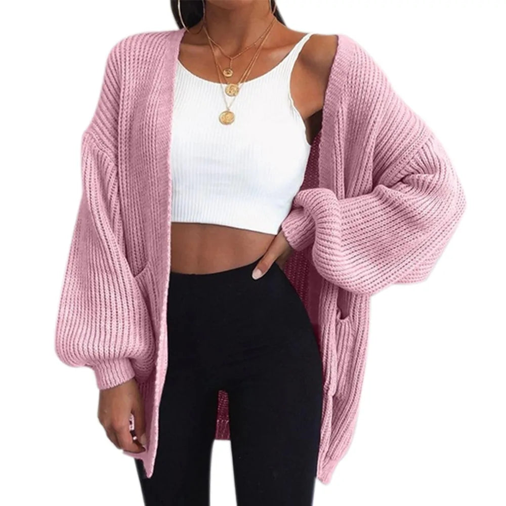 Loose Knitted Cardigan Sweater