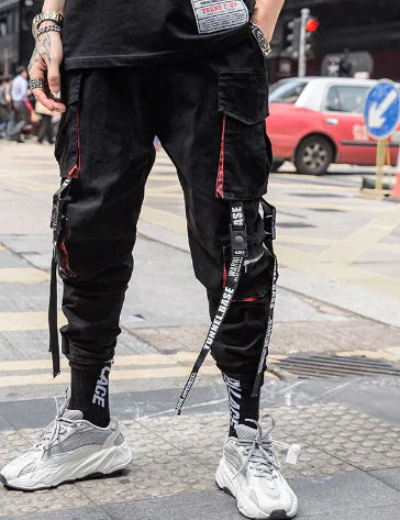 Y2K Men's Cargo Pants - Multi Pocket Harem Trousers