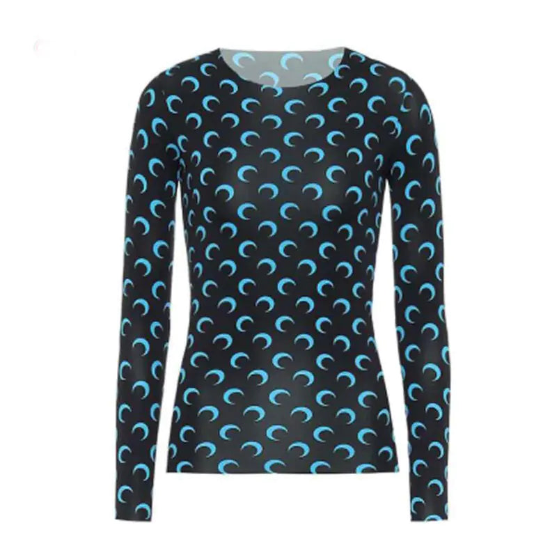 Long-Sleeved Marine Moon T-Shirt