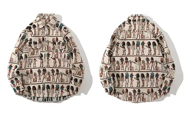 Vintage Egyptian Harajuku Print Shirt