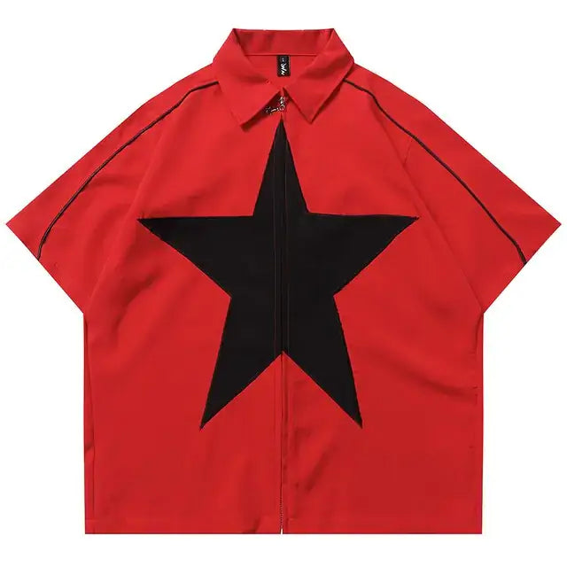 Oversized Harajuku Patchwork Jacket