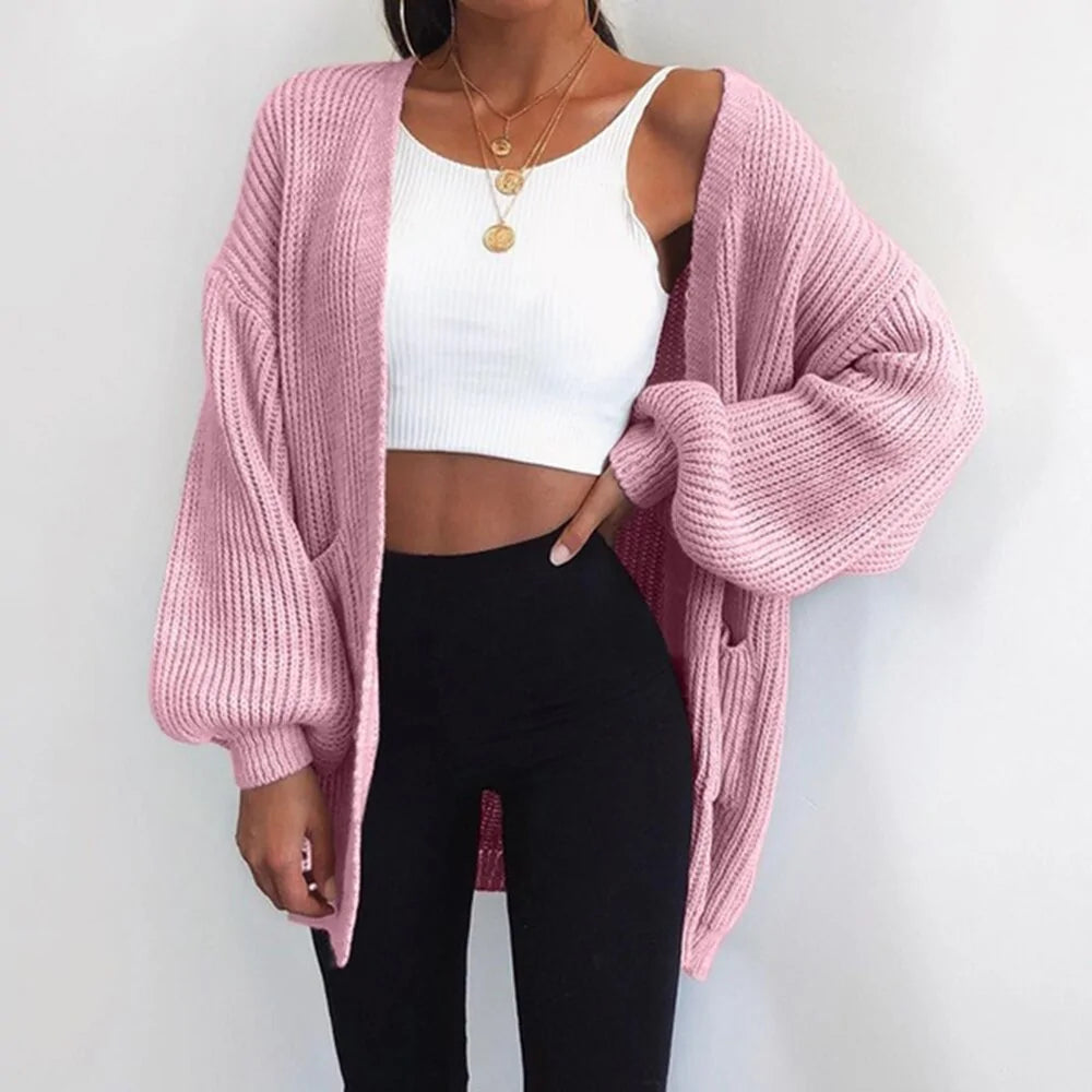 Loose Knitted Cardigan Sweater