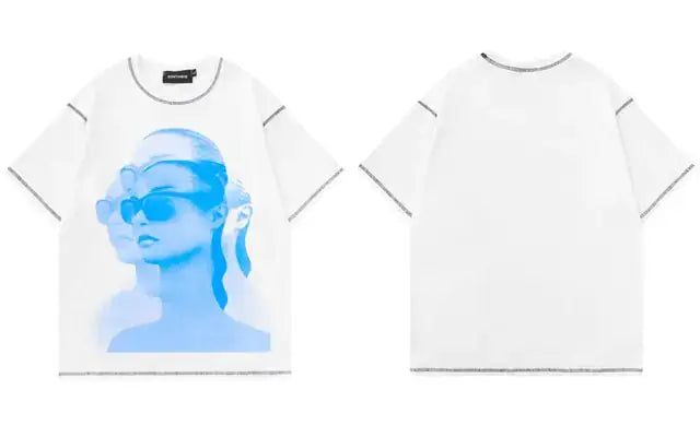 Holographic Lady Punk T-Shirt