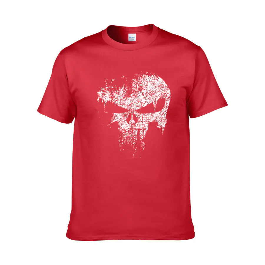 Punisher Skull Print Men's Short Sleeve T-Shirt