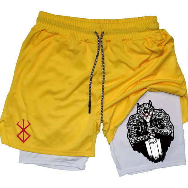 Berserk Anime Quick Dry Performance Multiple Pockets Sports Shorts