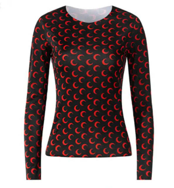 Long-Sleeved Marine Moon T-Shirt