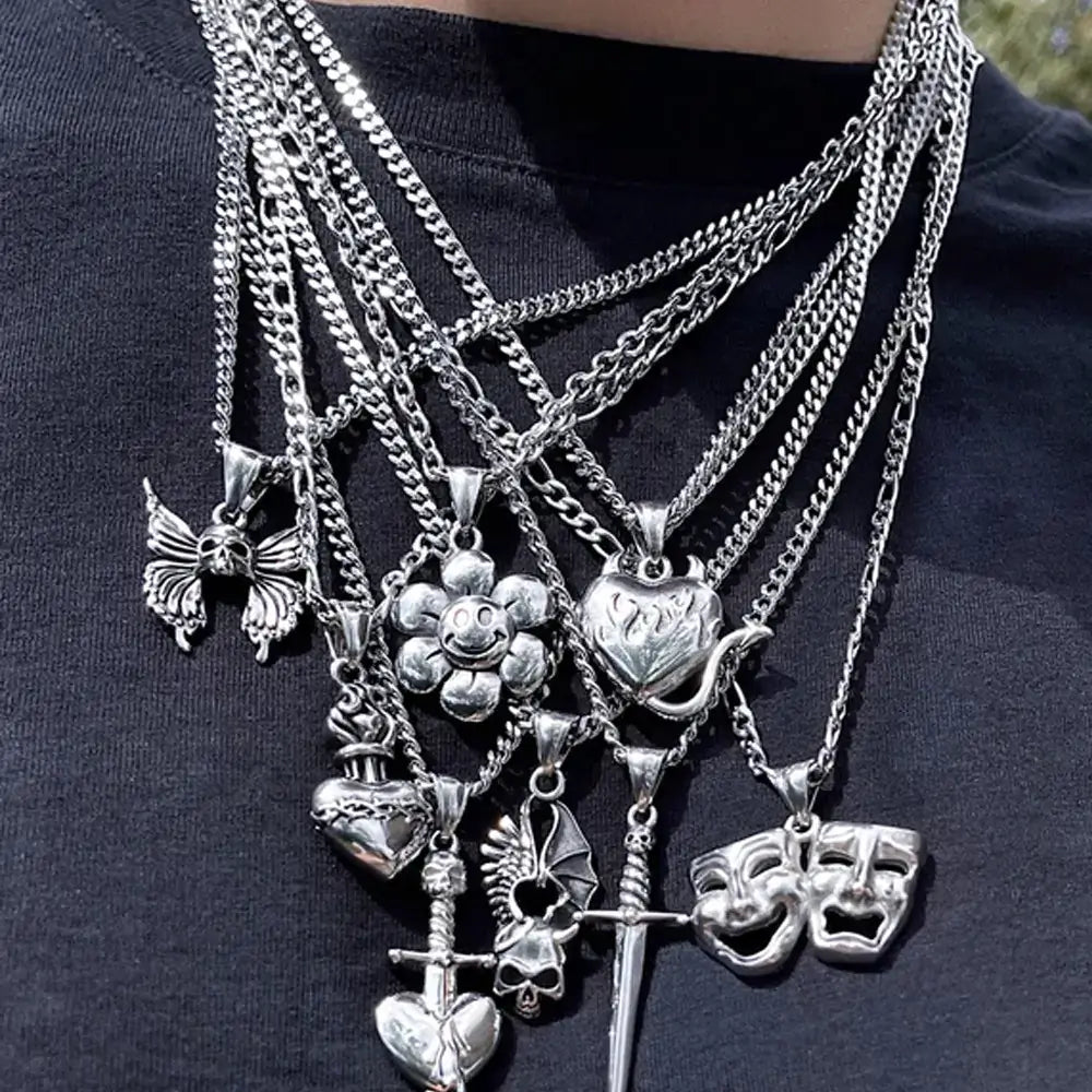 Stainless Steel Punk Fashion Necklaces