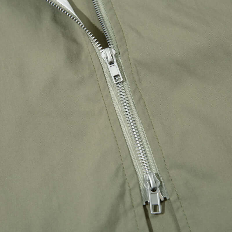 Oversized American Style Double Zipper Short Sleeve Jacket