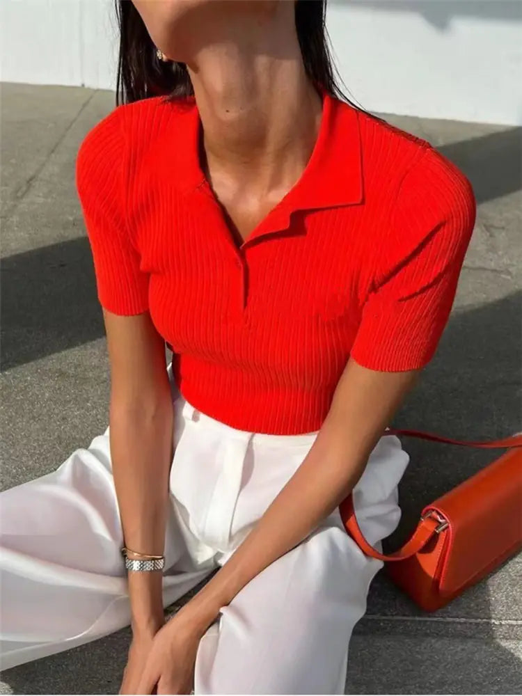 Fashionable Summer Short Sleeve Polo Shirt